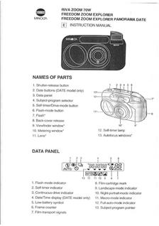 Minolta Riva 70 W manual. Camera Instructions.